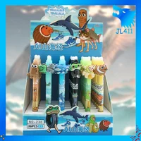 6/36 Uds. Brainrot italiano Ai animales Tungtungtungsahur Tralalelotralala borrable azul prensa bolígrafo Neutral regalo de papelería para estudiantes