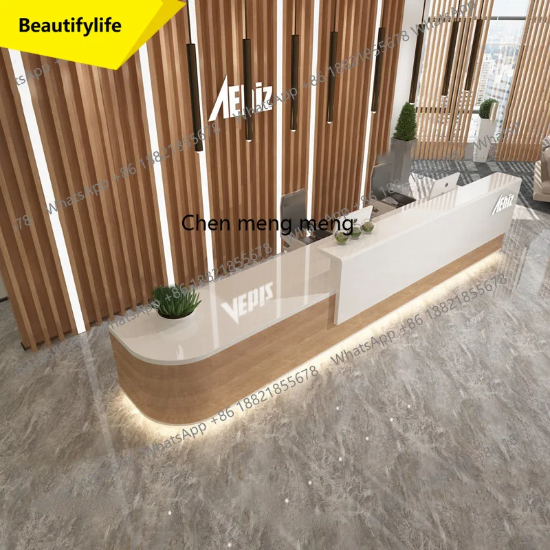 X188 Modern simple beauty salon store front desk reception desk checkout page office furniture source factory