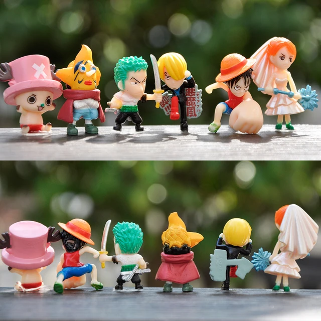 6Pcs/Set 3cm One Piece Q Version Mini Monkey D Luffy Nami Roronoa Zoro  Sanji Chopper Usopp Shanks PVC Action Figures Model Toys - AliExpress