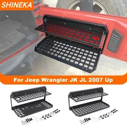Car Tailgate Table Rear Door Foldable Cargo Shelf Storage Rack Carrier Bracket Accessories For Jeep Wrangler JK JL 2007-2023