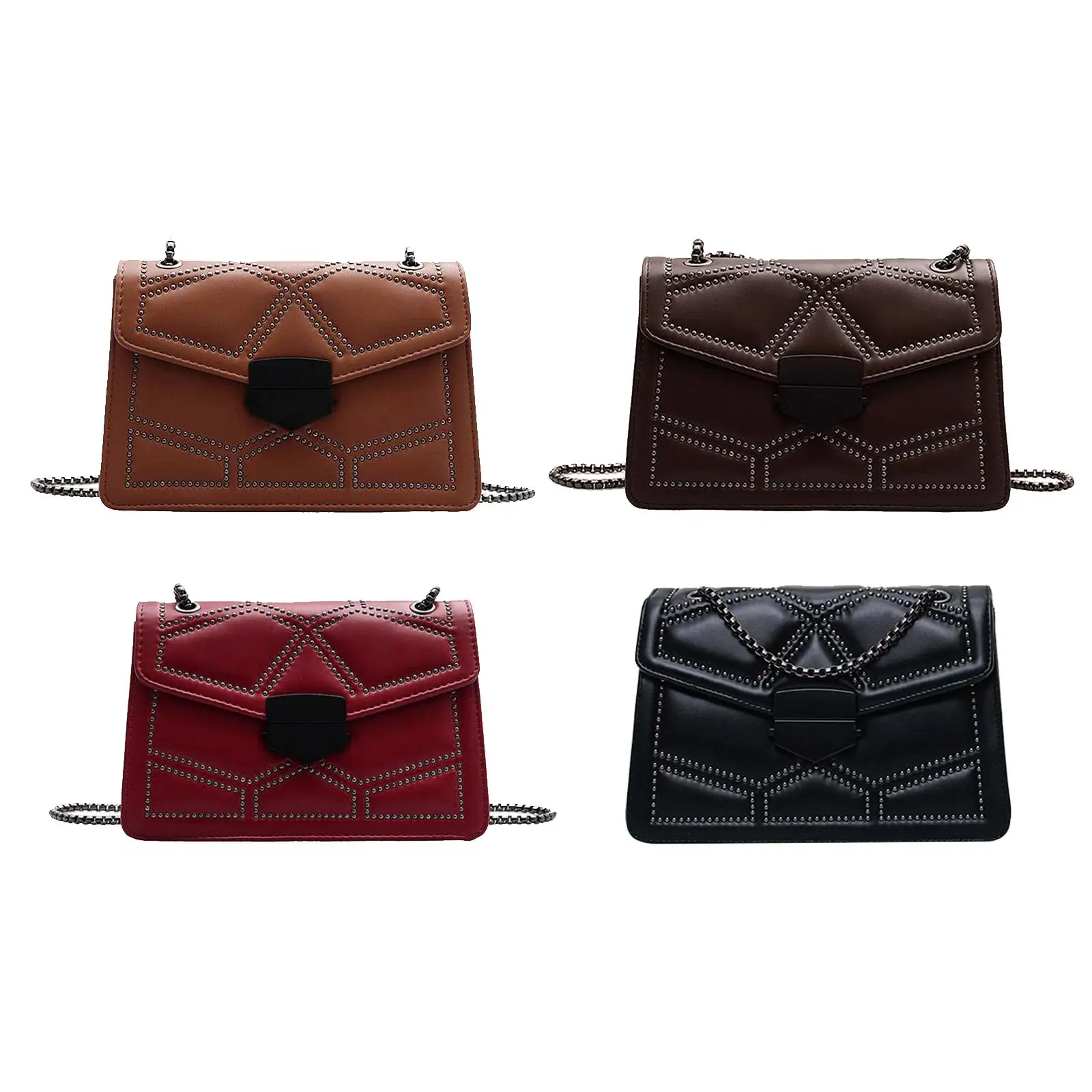 حقيبة كتف نسائية، حامل بطاقة بمقبض، محفظة بسحاب، حقيبة كروس