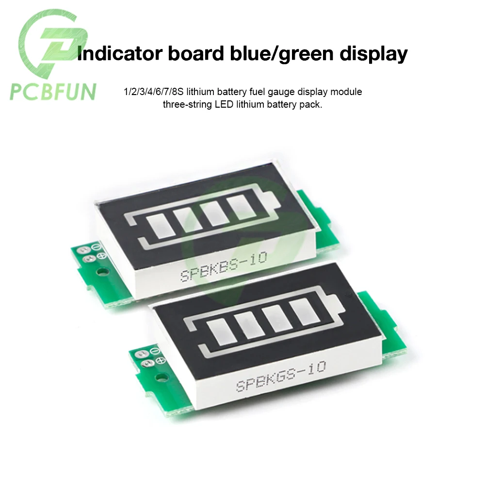 DC 3-34 V 1 S/2 S/3 S/4 S/6 S/7 S/8 S Lithiumbatterij Brandstofmeter Display Module Drie-string LED Lithium Batterij Indicator Board