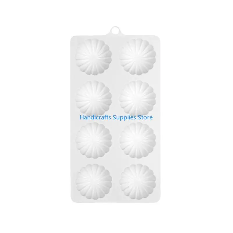 R1WA 8-cavity Semicircular Petals Silicone Mold Chocolate Mould DIY Mousse Cake Mould