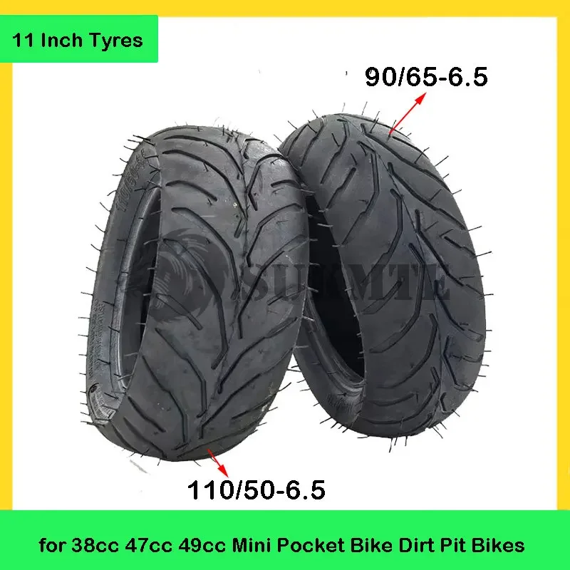 11 Inch front 90/65-6.5 rear 110/50-6.5 Inner and outer tyres for 38cc 47cc 49cc Mini Pocket Bike Dirt Pit Bikes Rear Wheels