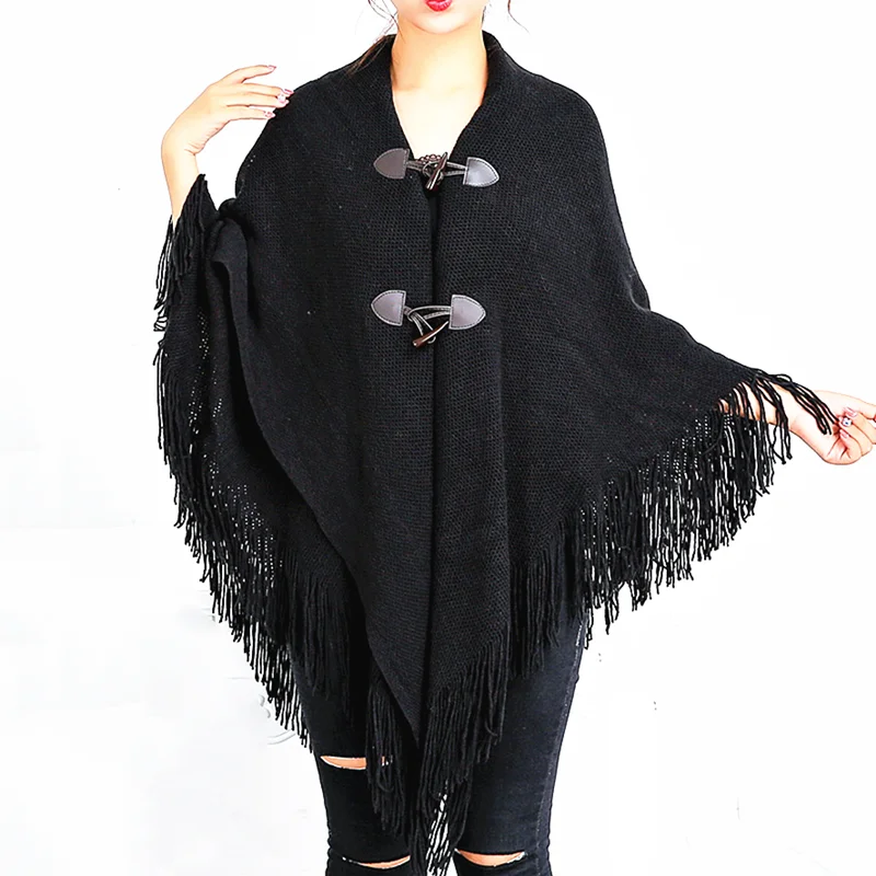 가을 봄 니트 태슬 카디건 여성용 비대칭 배트윙 스웨터 코트 빈티지 비대칭 코튼 혼방 니트웨어