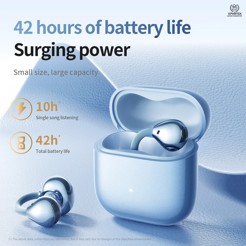 M169 Bluetooth 6.0 Earphones Zhongke Lanxun Chipset HD Calling 150 Days Standby Clip-On Wireless Earbuds Type-C Charging Sports