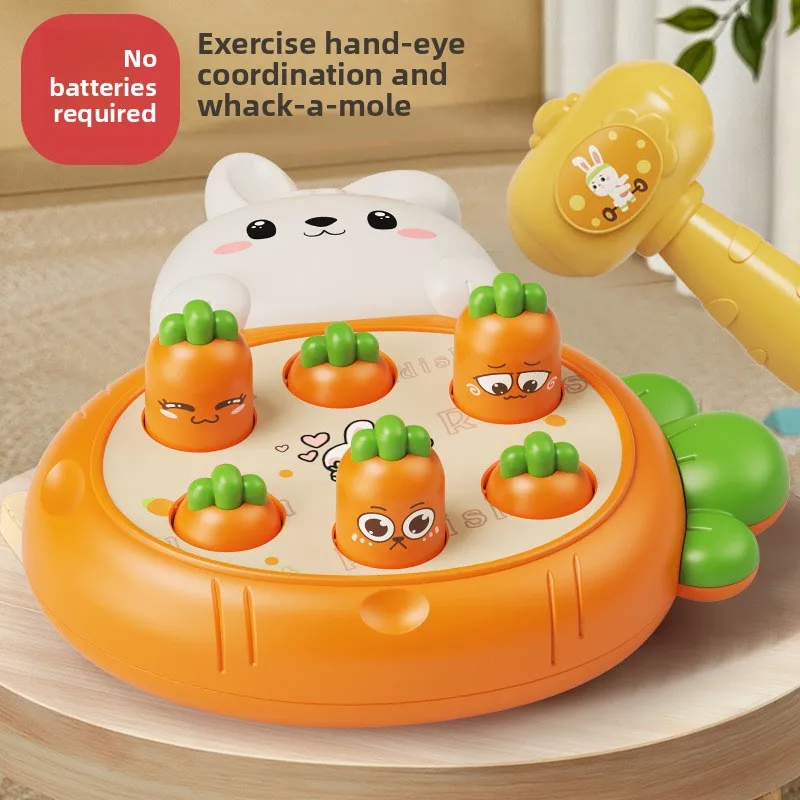 مضرب أرضي على شكل أرنب، ألعاب تعليمية في مرحلة الطفولة المبكرة، تمرين التنسيق بين اليد والعين لضرب الألعاب، هدايا عيد الميلاد للأطفال