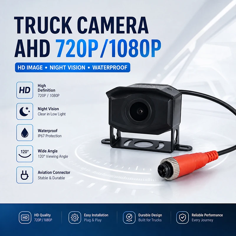 JISUIDA Car monitoring reversing image AHD1080P HD night vision car camera dual-channel four-way reversing camera