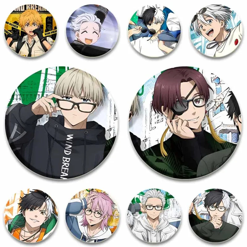 Anime Wind Breaker Lapel Brooch Custom Cartoon Figure Ren Mitsuki Enamel Pin Jewelry Badge Clothing Backpack Accessories Gifts