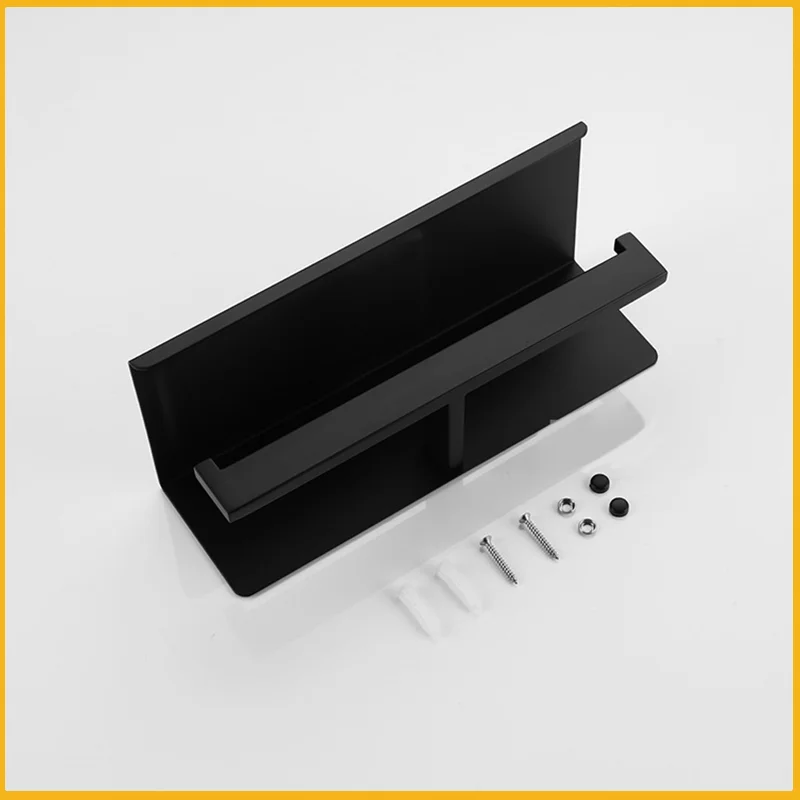 Imagem -06 - Parede Toilet Paper Holder Matte Black Towel Holder Rack de Armazenamento do Telefone Acessórios do Banheiro Aço Inoxidável 304 de