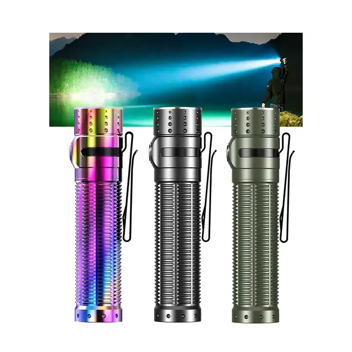 

ZC White Flashlight Portable Torch Pocket Light Rechargeable Battery Spotlight Led Hand Lamp