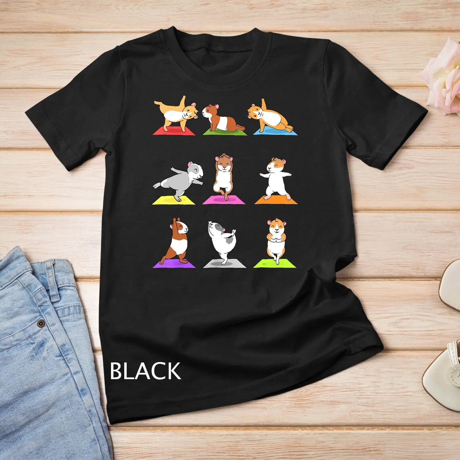 Guinea Pig T-Shirt Funny Guinea Pigs In Yoga Poses Tee Unisex T-shirt