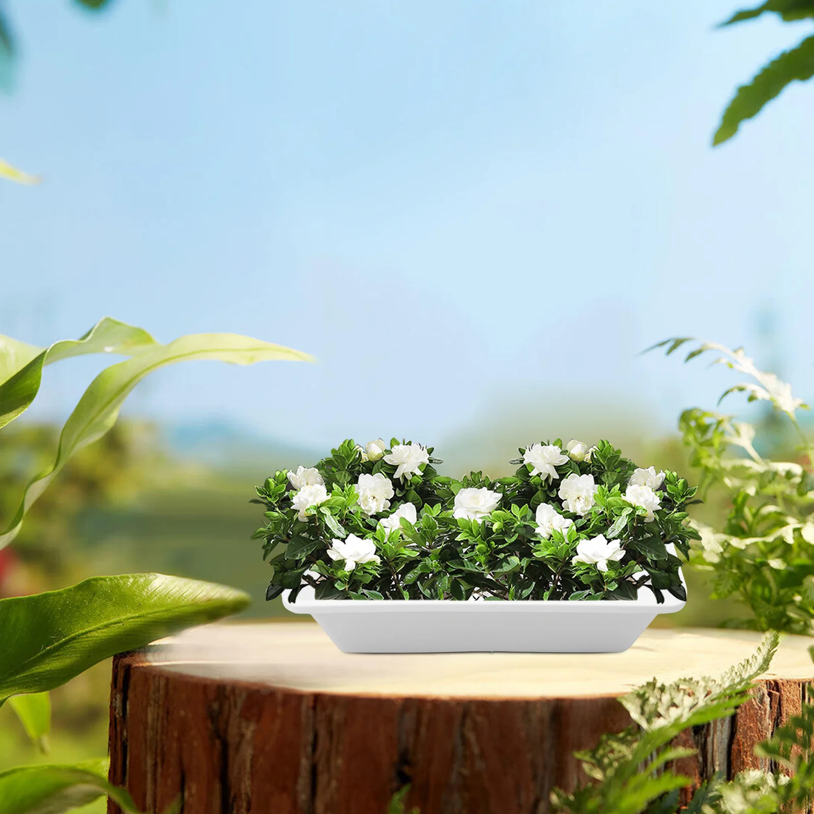 

2pcs Wall Mounted Planting Box Plastic Weather Resistant Hanging Planter For Indoor Outdoor Garden Decor Flowerpot Bonsai Plants