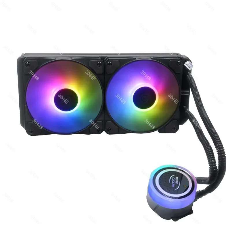 All-in-one water-cooled CPU cooler for desktop computers, 240 water-cooled radiator with silent RGB fan