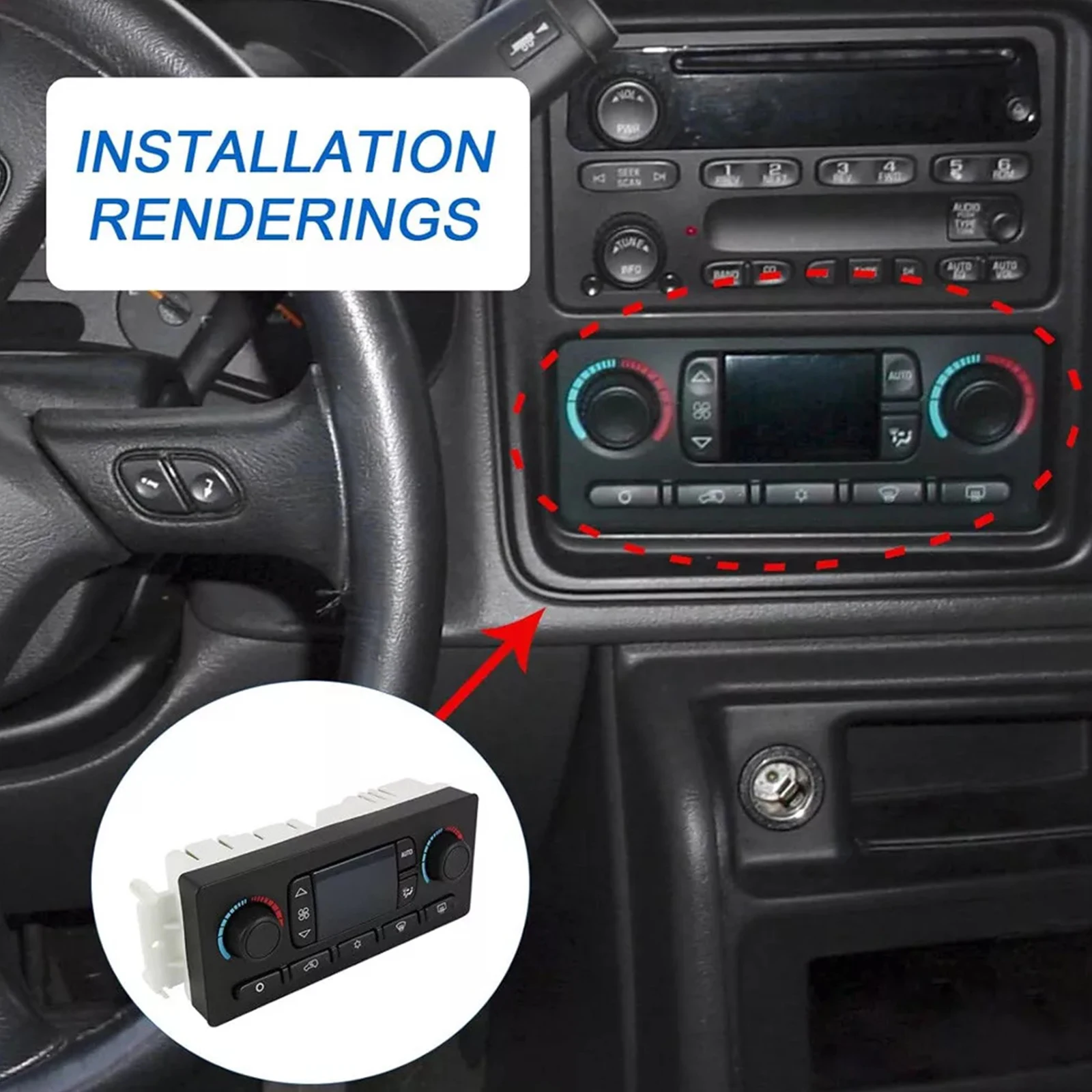 599-211XD Auto AC Heater Climate Control Module for Chevy Silverado GMC Envoy Sierra Yukon Cadillac Escalade 2002 2003-2006 2007
