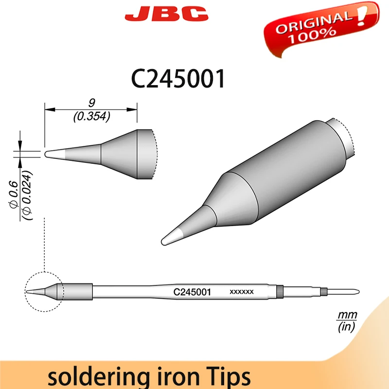 

JBC C245138 C245775 C245966/001/032/250 C245 Electronic Soldering iron tips T245-A Handle work with CD-2BHQF Electronic