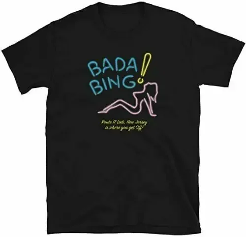 

Классическая футболка Bada Bing The Sopranos, забавная летняя одежда с принтом Y2K