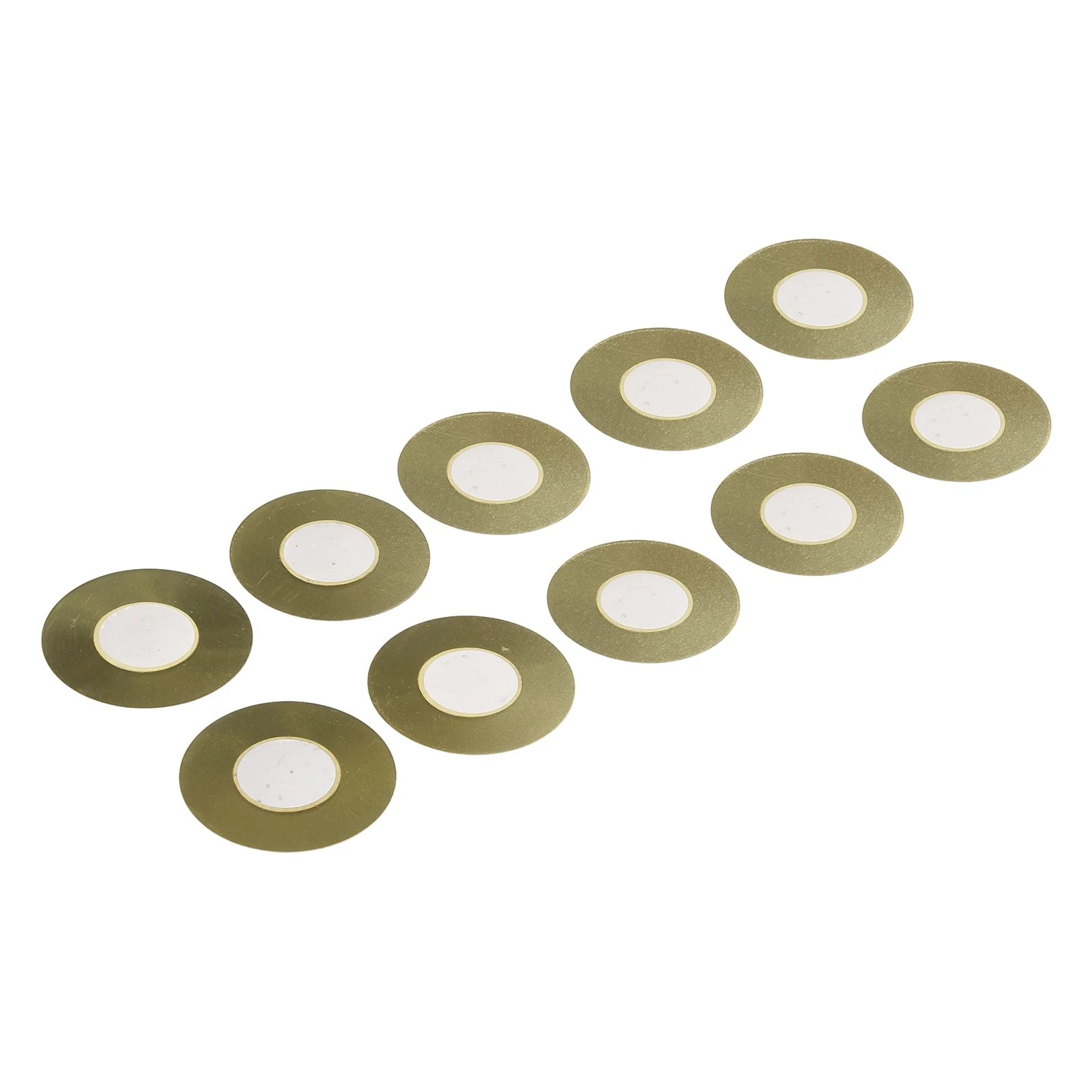 10 pcs 50mm Piezo Discs Compatible with Acoustic Guitar Drum Stomp Box Mic and Other Pickup Applications DIY Brass Transducer