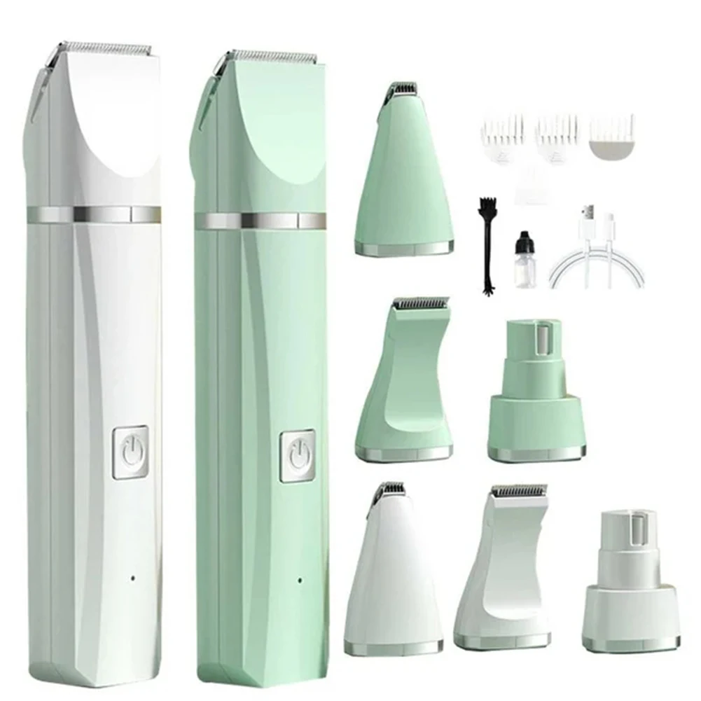 4 in 1 Dog Nail Trimmer Grinder Grooming Kit Paw Clippers Electric Thick Hair Shavers  Cordless Scissors for Pet Cat Puppy Feet
