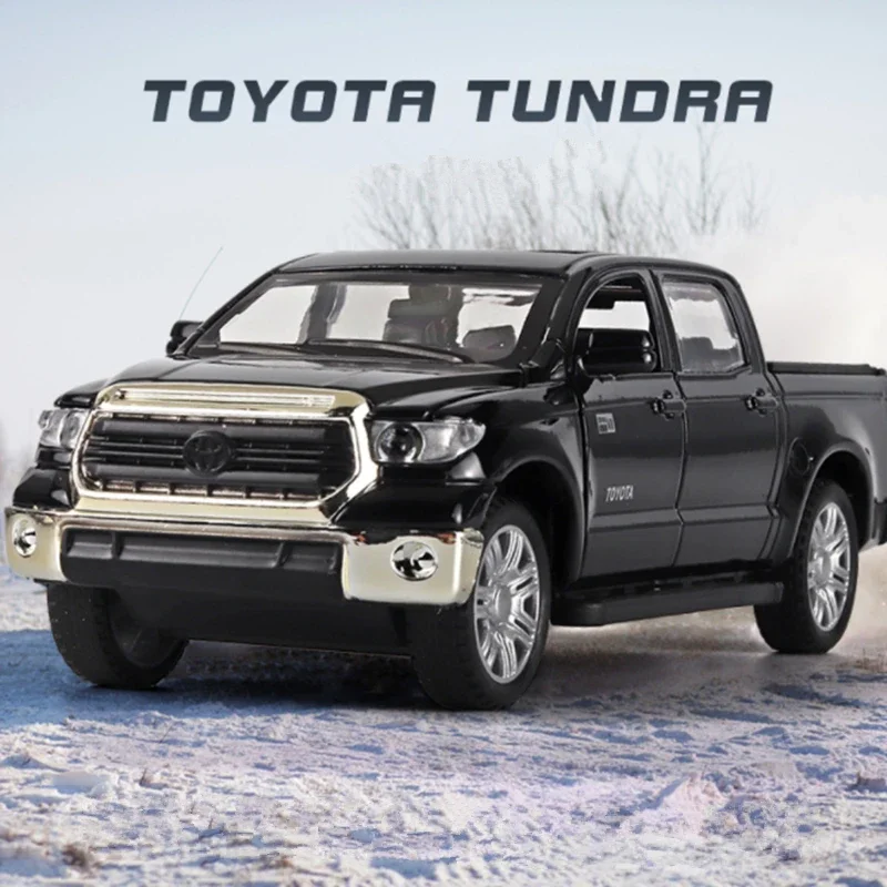 

1:32 Toyota Tundra Pickup Alloy Car Model Diecast Metal Toy Off-road Vehicles Car Model Simulation Sound and Light Kids Toy Gift