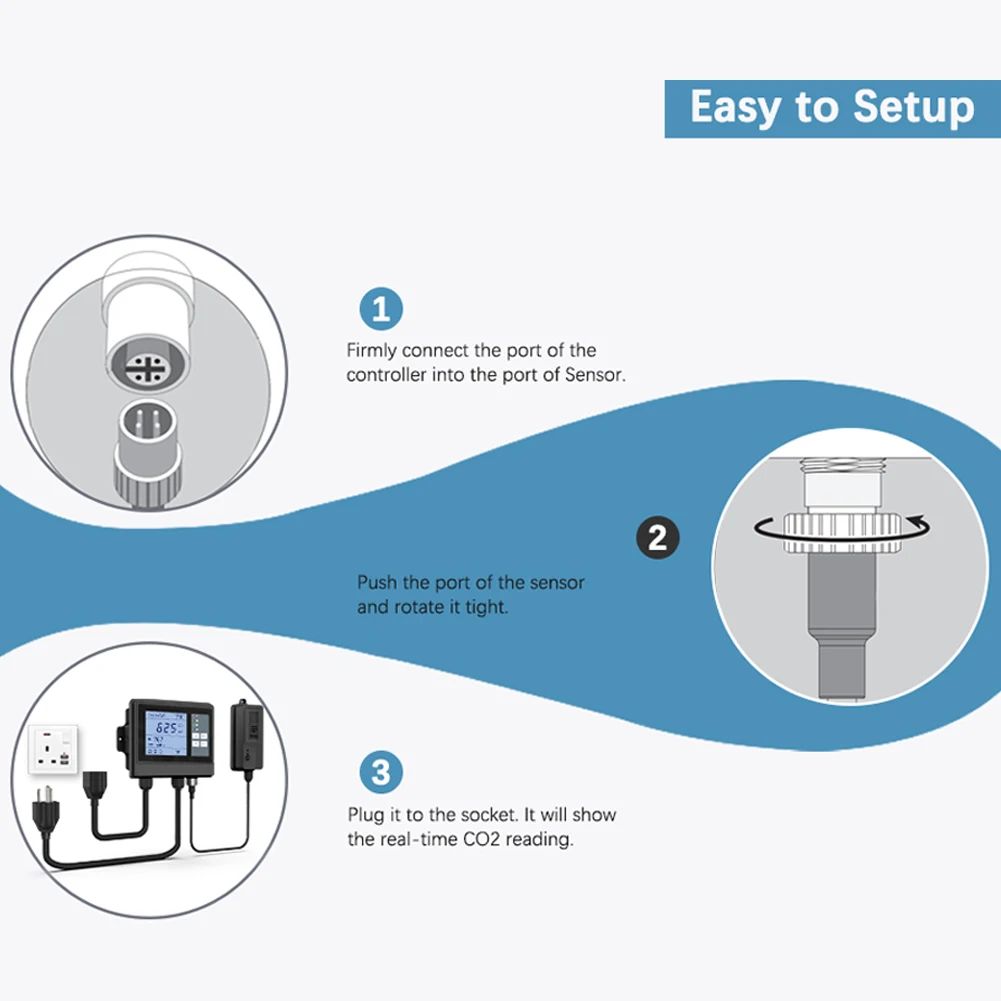 Yieryi CO2 Controller 1600P-F With NDIR Sensor Adjustable Ventilation Fan Touch Button Remote Operation For Warehouse Factory