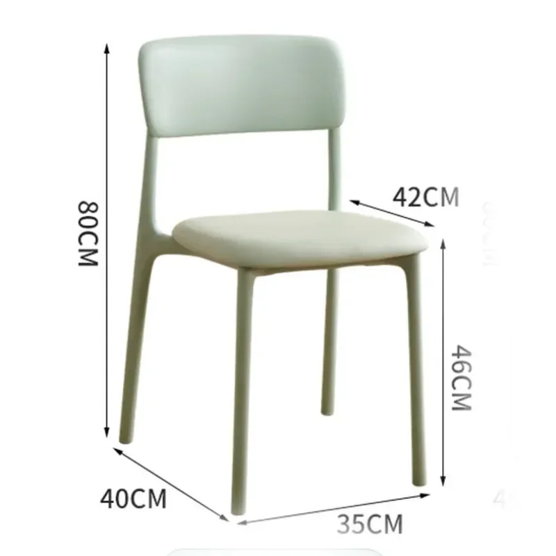 Nordic plastic chair home modern simple Internet celebrity ins style back dining chair thickened casual dining table and chairs