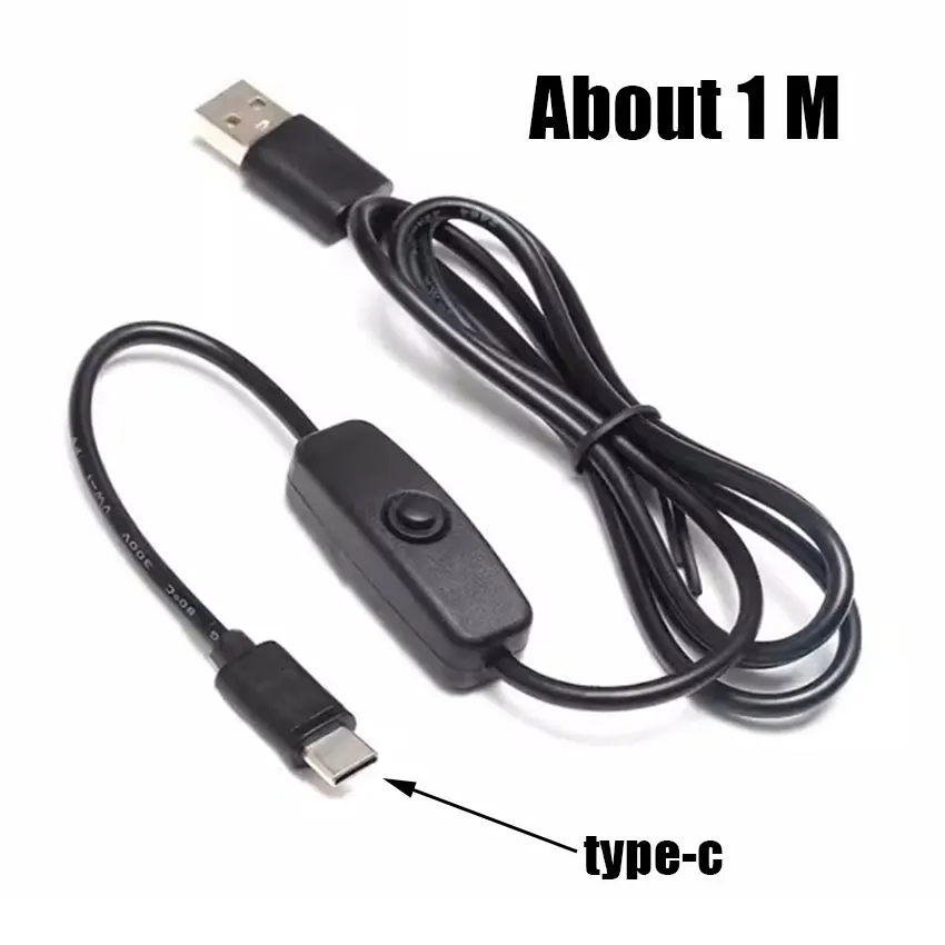 

10pcs USB Type C 5V 3A Charging Cable For Raspberry Pi 4 Power Cable Power adapter connector