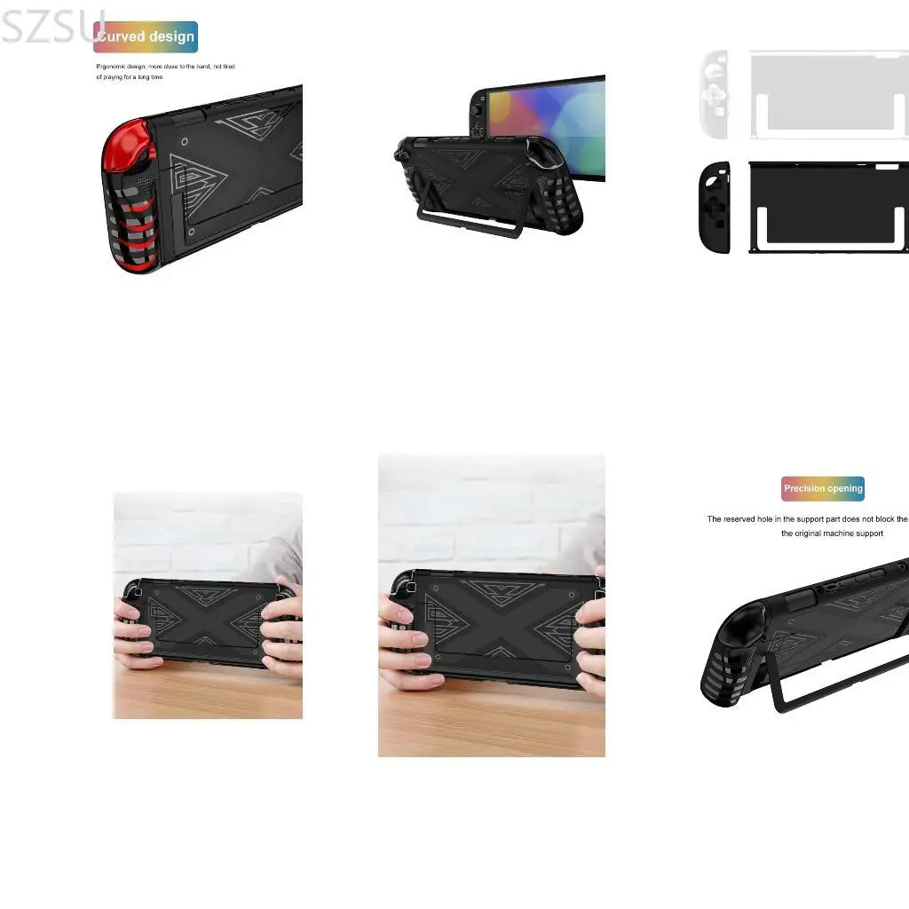 Szsu Impact Resistant Protective Cover for Dedicated Gaming Console Ergonomic Handheld Protections Case Skin Split Design