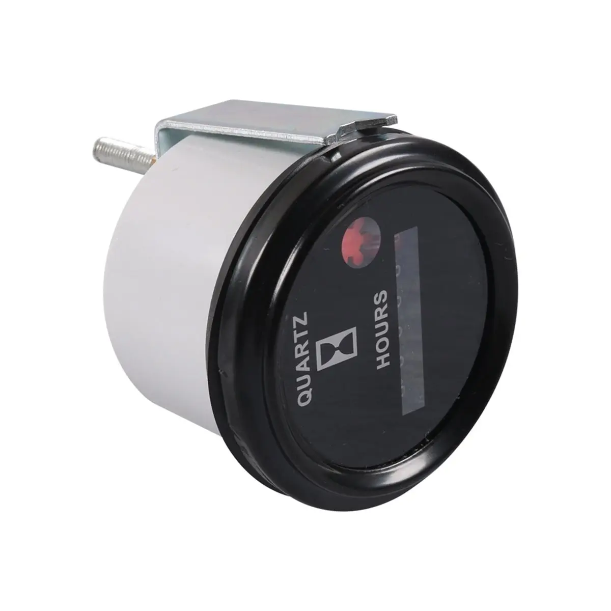 DT75BG 12‑36V DC AC 6 Digit Accurate Round Quartz Hour Meter Gauge Tester for Boat Car Truck Engine Hour Meter Hour Gauge