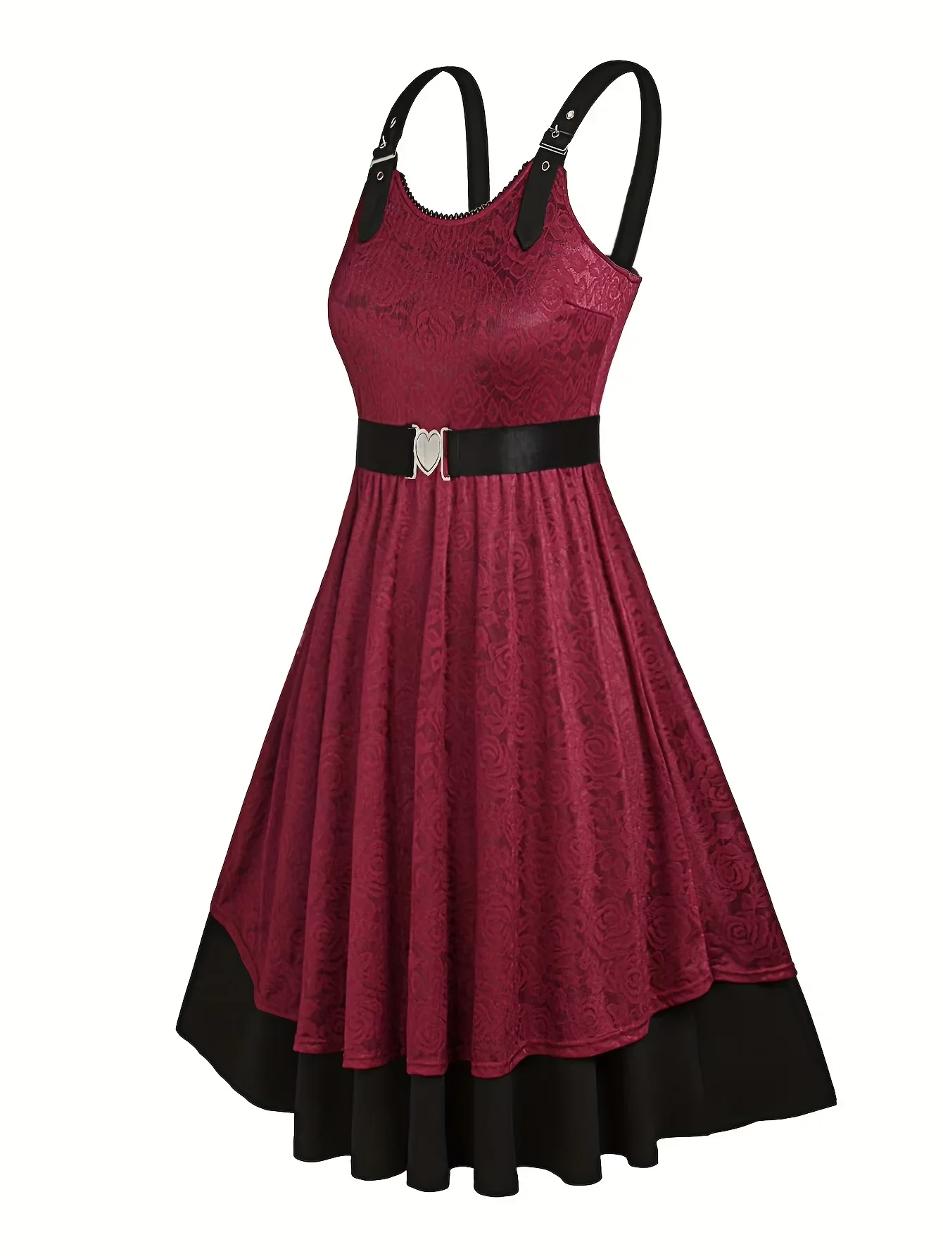 

Платье свободного кроя в стиле ретро, связанное крючком и вырезами на бретелях для женщин больших размеров в европейской и американской моде.