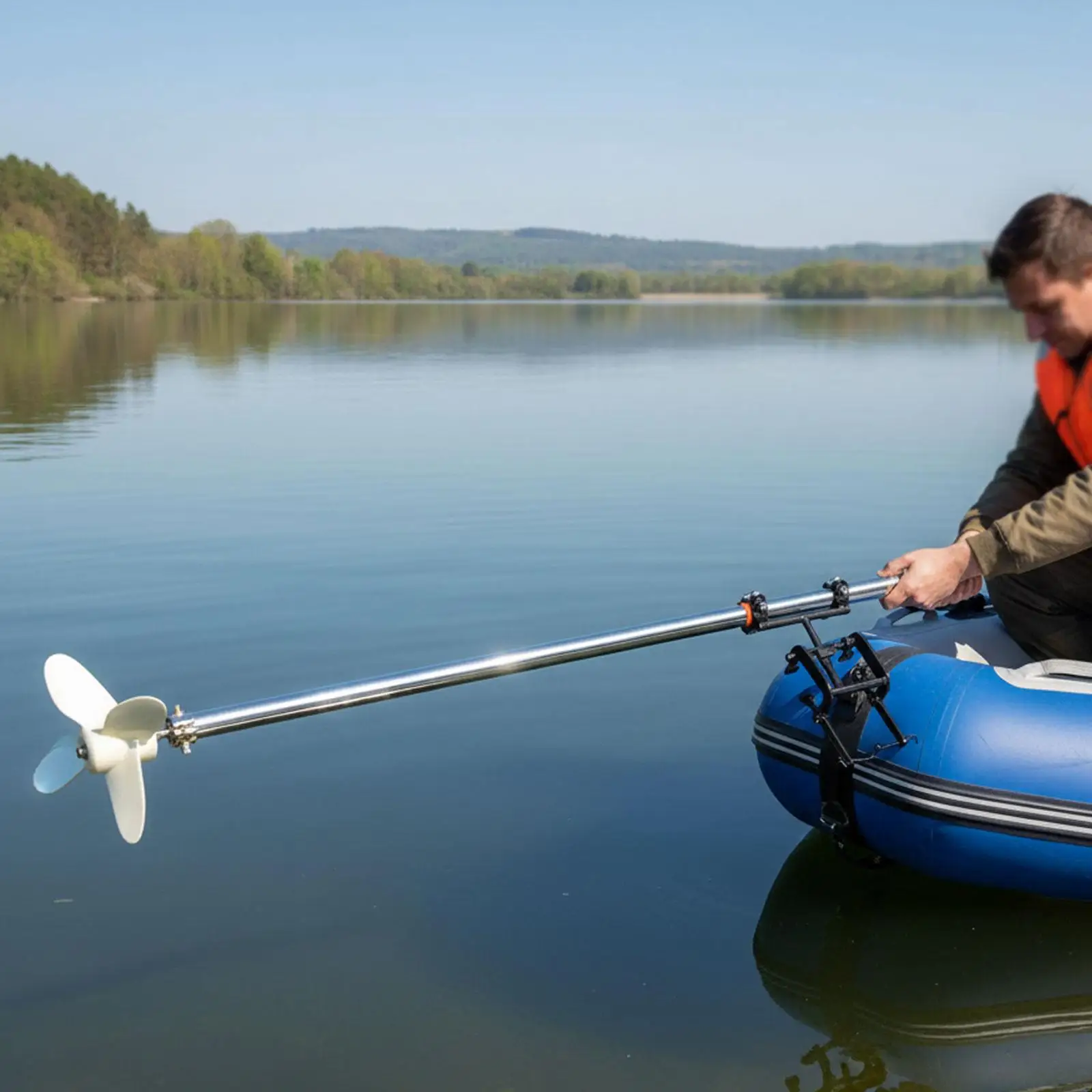 Smooth Rotation Boat Electric Propeller Outboard Holder for PVC Kayak and Sailing Equipment