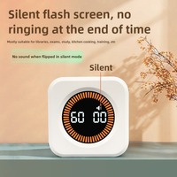 Visual Timer Digital Countdown Timer with Memory Function Gravity Sensing/Rotary Timing 60-Minute Study Silent Timer for Cooking