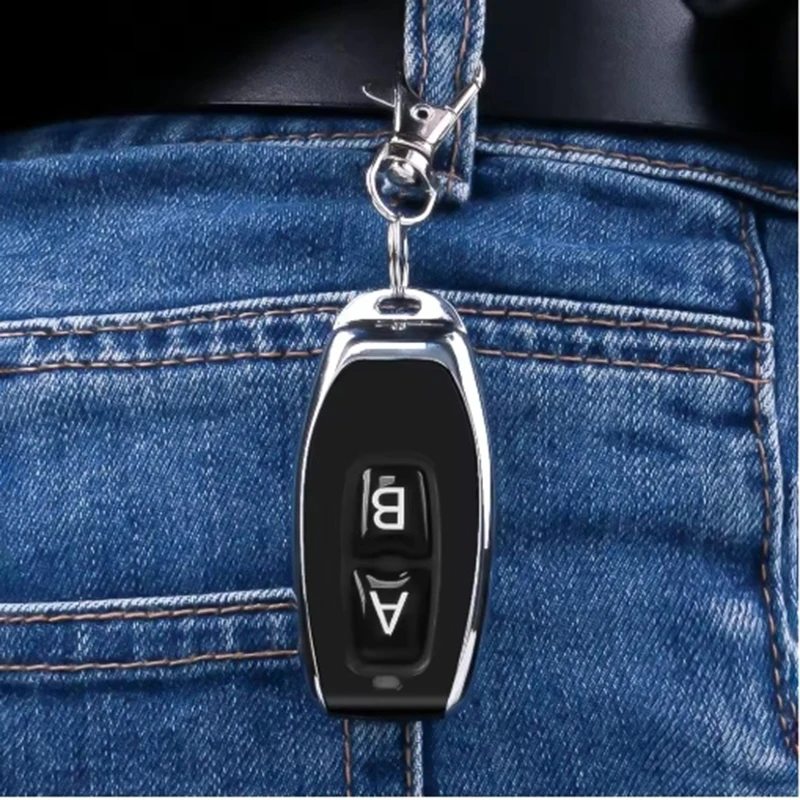 Wireless RF Remote Control Transmitter 433/315MHz with 2 Buttons for Garage Door Opener Gate Home Automation Car Alarm