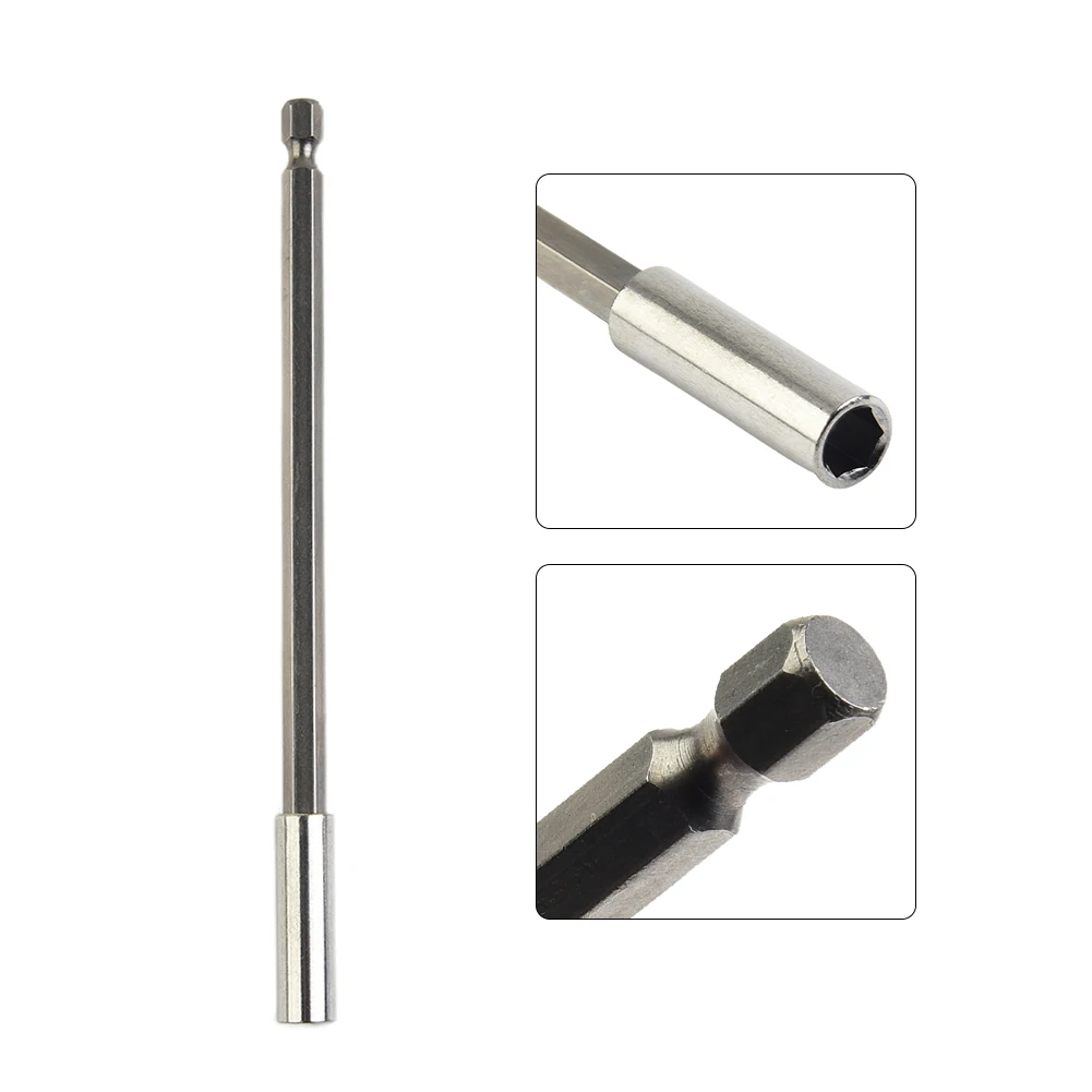 1 Pc Holder Screwdriver Bit Hexagonal Repairing Tools Screw Tips 1/4\" Hex Shank Handle Carbon Steel Connecting Rod