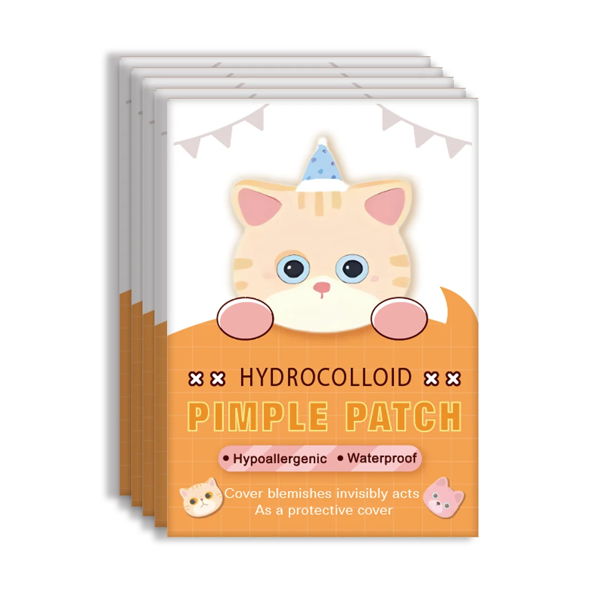 40 قطعة من رقع حب الشباب بحمض الساليسيليك - ملصقات غير مرئية ولطيفة على شكل قطة لمحاربة البثور وتهدئة البشرة