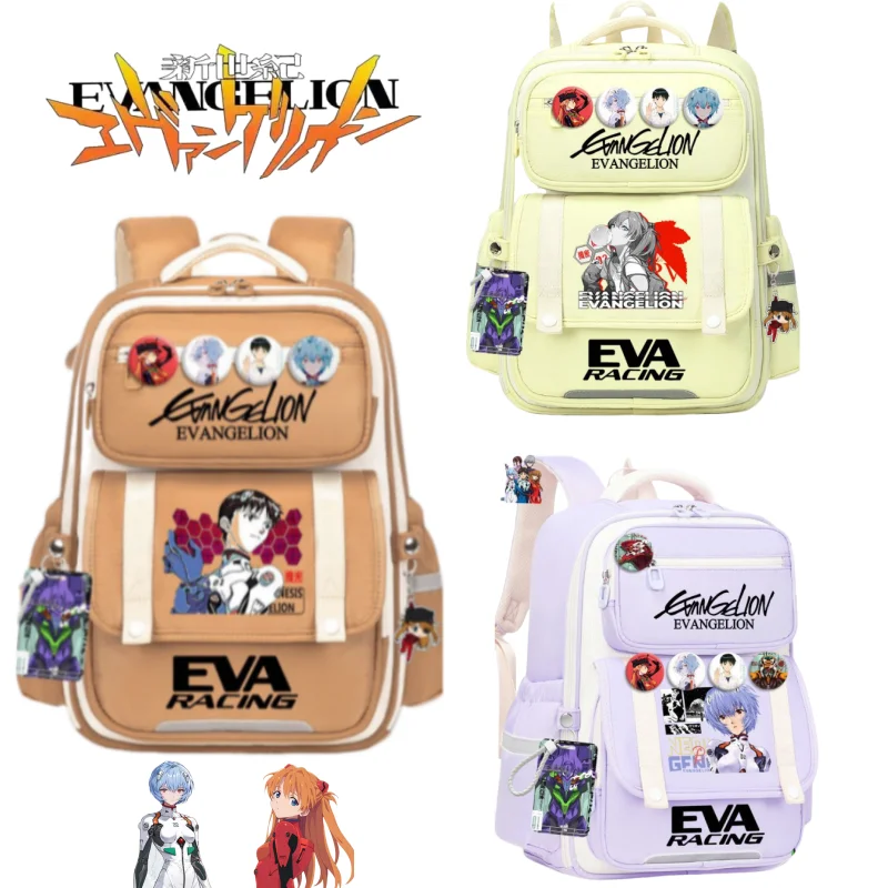

NEON GENESIS EVANGELION EVA Asuka Langley Soryu Cartoon Creative Backpack Student Comfort Anti-Stranglehold Storage School Bag