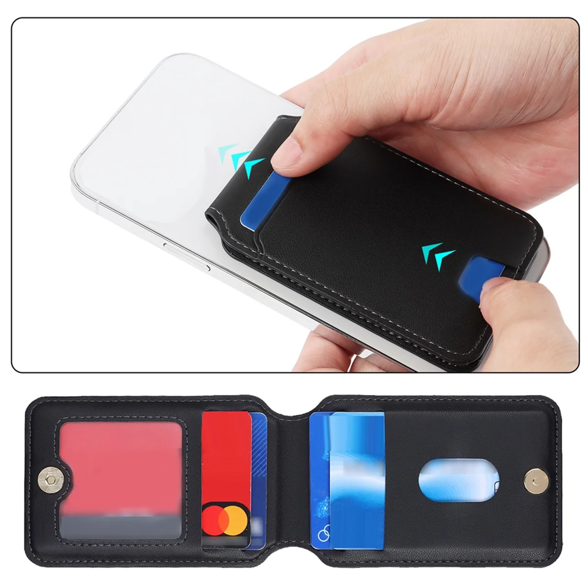 Magnetic Card Case Support Magnetic Charging Models Multi-Function Wireless Charging Drop-Proof Card Case