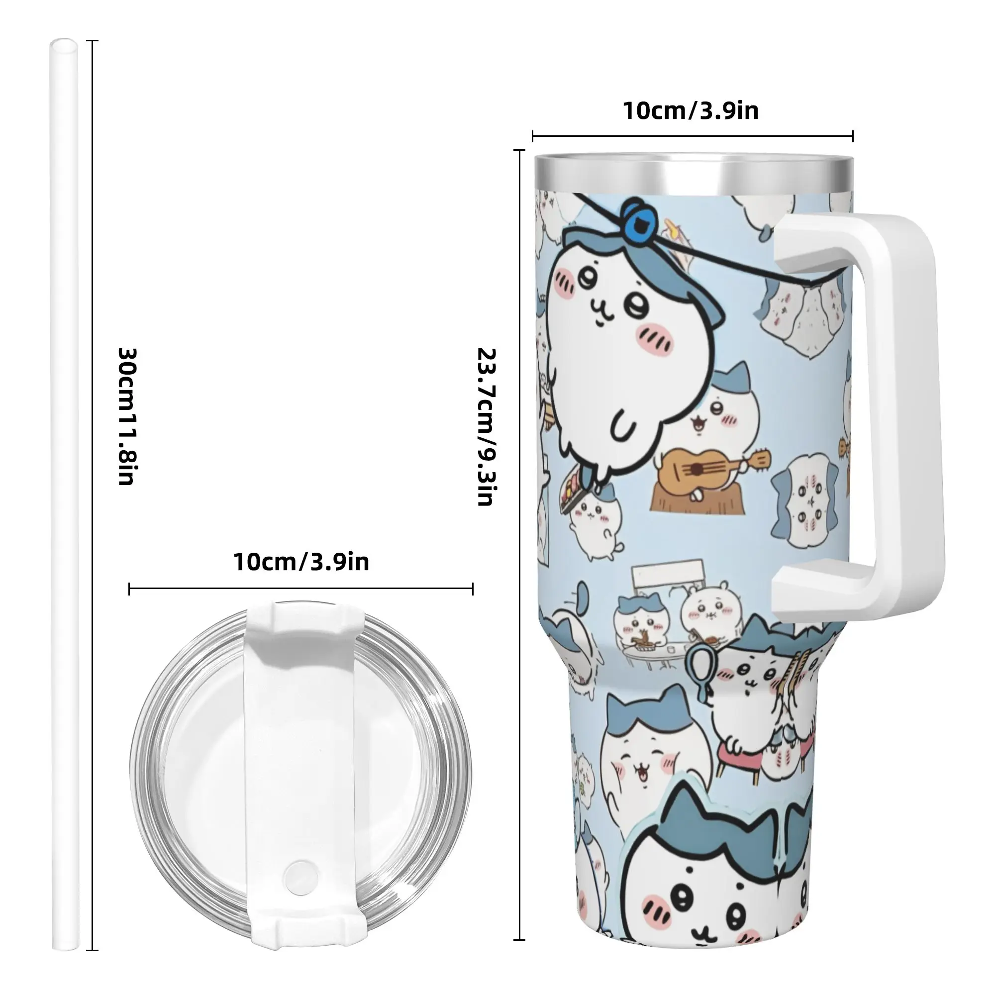 

Stainless Steel Tumbler C-Chiikawas Thermal Cups Insulated Cold Drink Car Mugs Driving Design Water Bottle