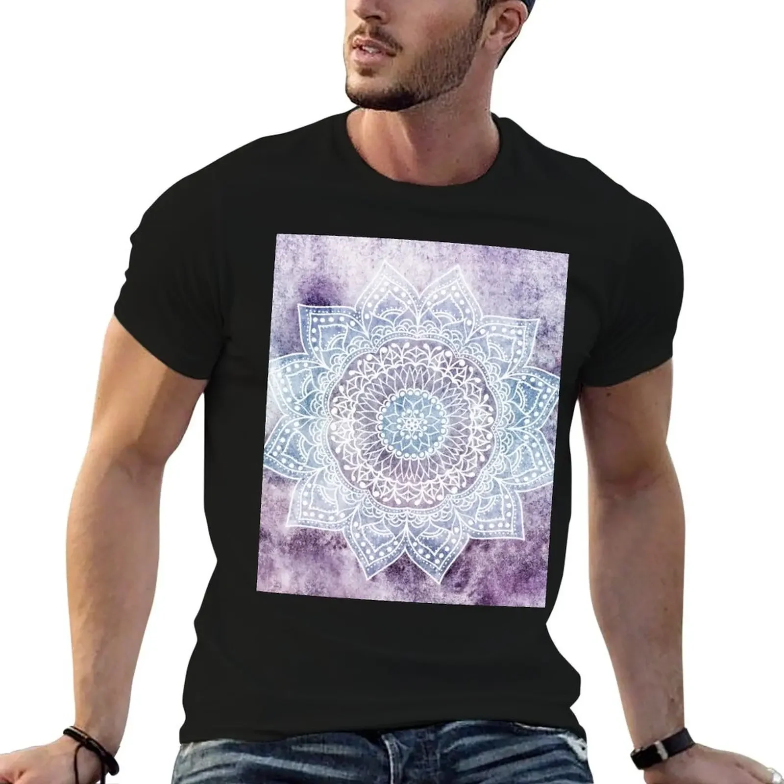 DEEP PURPLE MANDALA T-Shirt custom t shirt anime stuff t shirts men