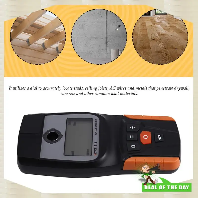 24-Hour Delivery VICTOR Plastic Handheld VC518 Wall Scanner Sensor Wall Scanning Inspection Device For Magnetic Metal Detection