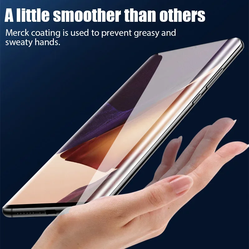 2 Stück gebogenes gehärtetes Glas für Samsung Galaxy S23 S22 S21 S20 S10 S9 Plus Ultra Displayschutzfolie Note 20 Ultra 10 Plus 9 Glas