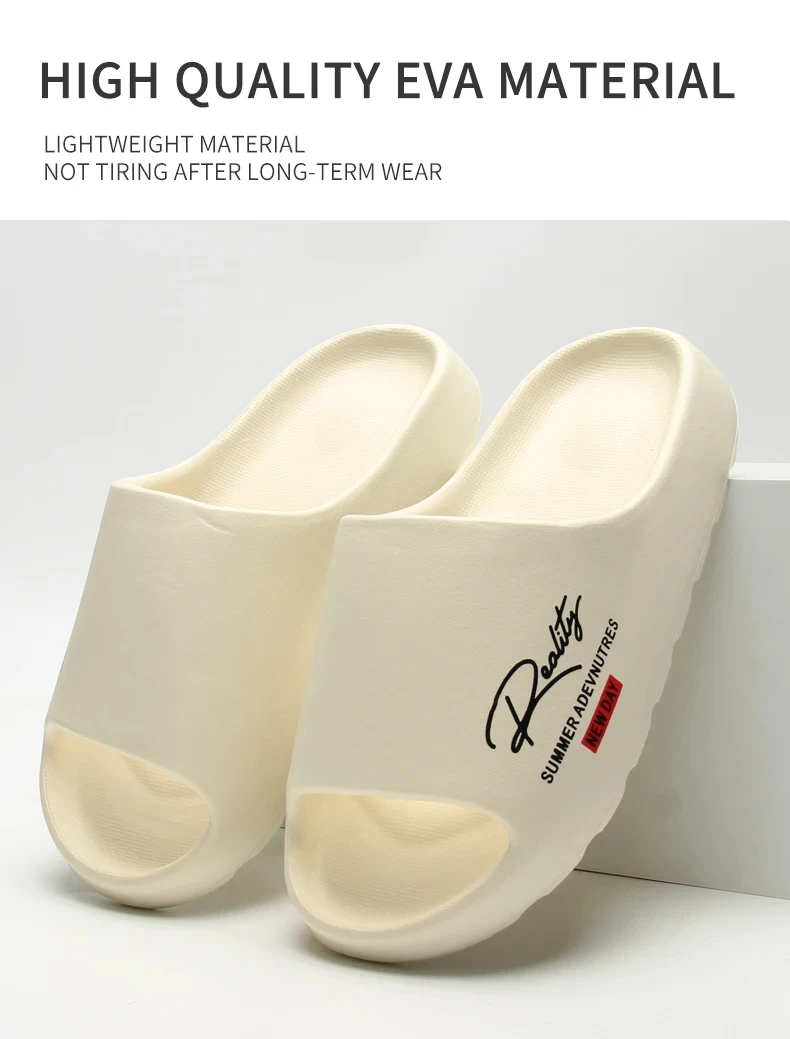 Comfortable and lightweight slides for outdoor activities; non-slip slides for home and the beach in summer. Unisex style