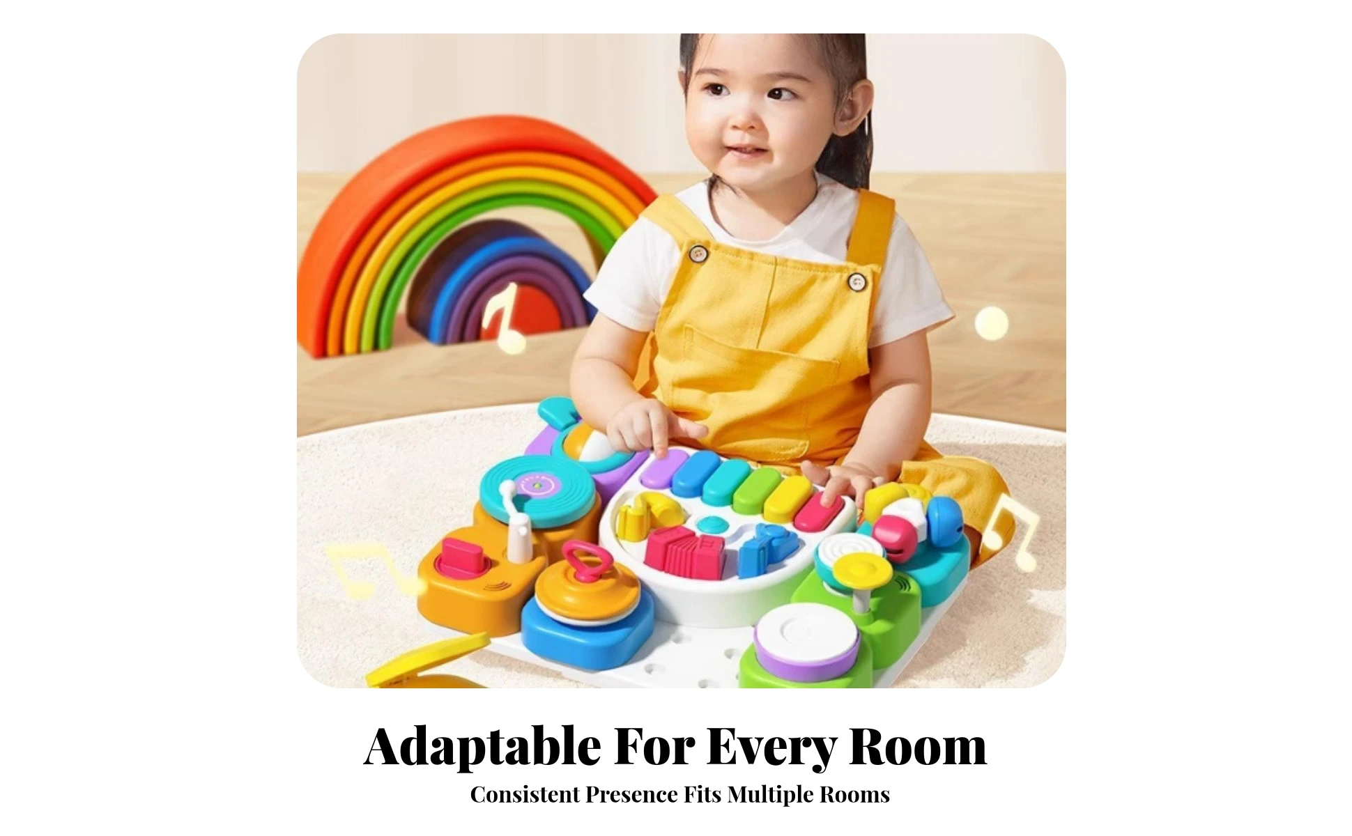 Musical Busy Board with Stand Fine Motor 7-in-1 Musical Toy Board Detachable Portable for Toddlers, Playroom, Nursery Musical Busy Board with Stand Fine Motor 7-in-1 Musical Toy Board Detachable Portable for Toddlers, Playroom, Nursery