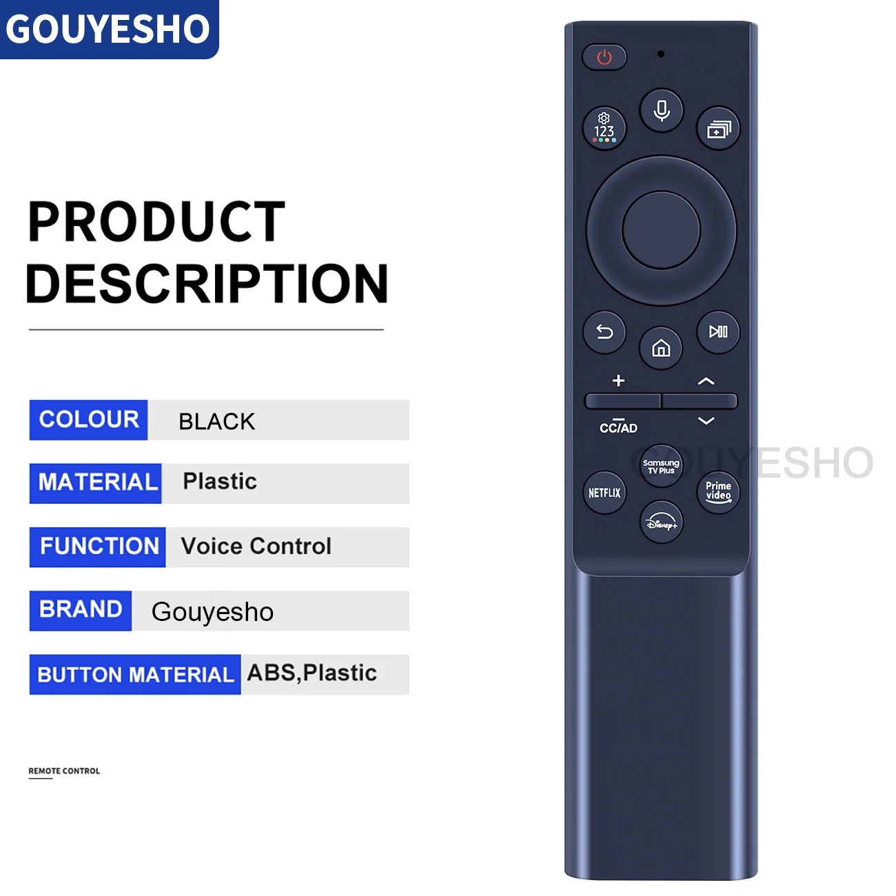 Controle Remoto de Voz para Samsung Smart, 4K Ultra HD, Neo QLED, Quadro OLED, Crystal Série UHD, BN59-01385B, BN59-01385A, Compatível