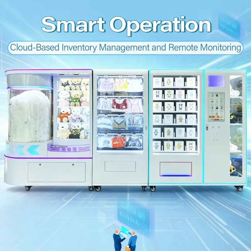Shop Mart Custom Logo Stuffed Animals Smart Self-Service Toy Vending Machine for Kids Multi-Payment Support 24/7 Operation