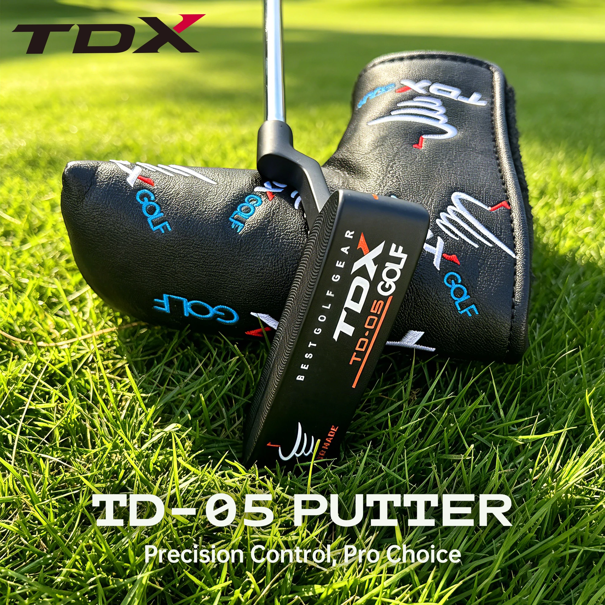 TDX TD‑05 Golf Putter for Men, Blade Style Putter with Precision Milled Face, Non‑Slip Grip, Alignment Aiming System, Optimized