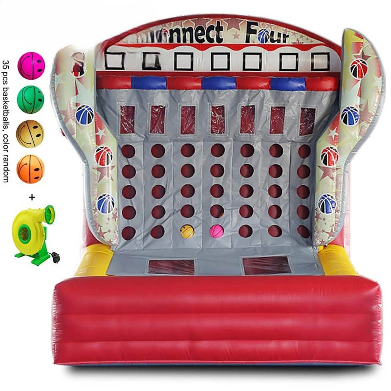 

Basketball Game 3.7m Inflatable 4 In A Row Inflatable Basketball Target Shooting Game Basketball Hoop For Outdoor Sports