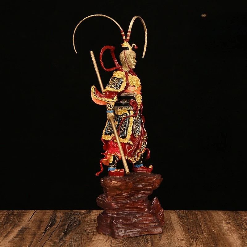 Cz copperware brass monkey king sun wukong fighting buddha home gift metal crafts