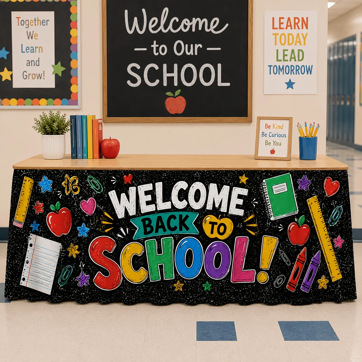 Printed design is suitable for decorating classroom activities or school supplies-themed events.