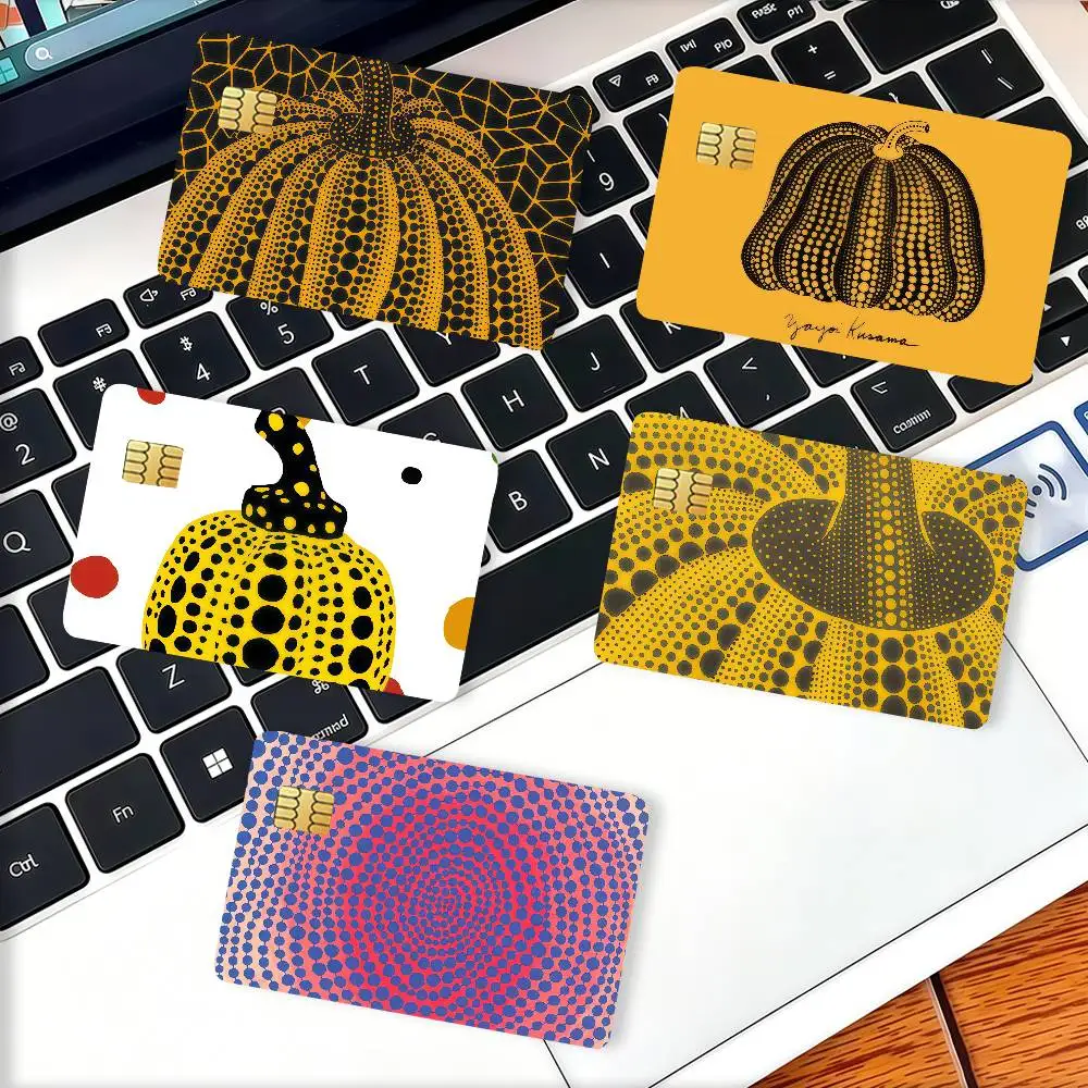 Art yayoi Kusama Credit Card Decorative Card Stickers Suitable For Bank Cards Metro Transit Anti-scratch Gift 4PCS